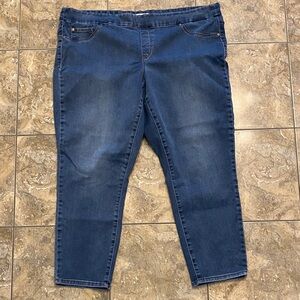 Tribal Dark Blue Ankle Jeans